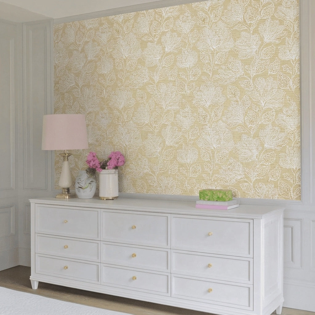 Folk Song Faux Grasscloth Wallpaper