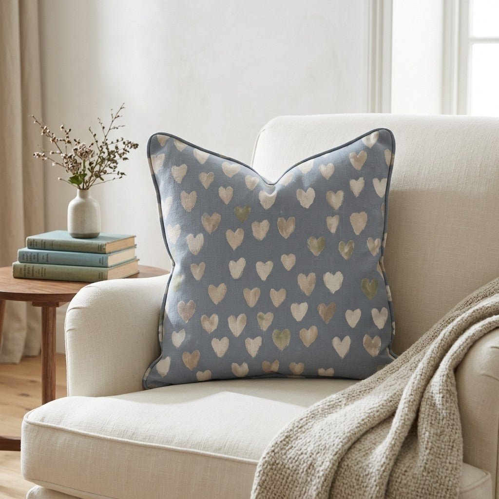 Abby Blue Throw Pillow - Lemon Park