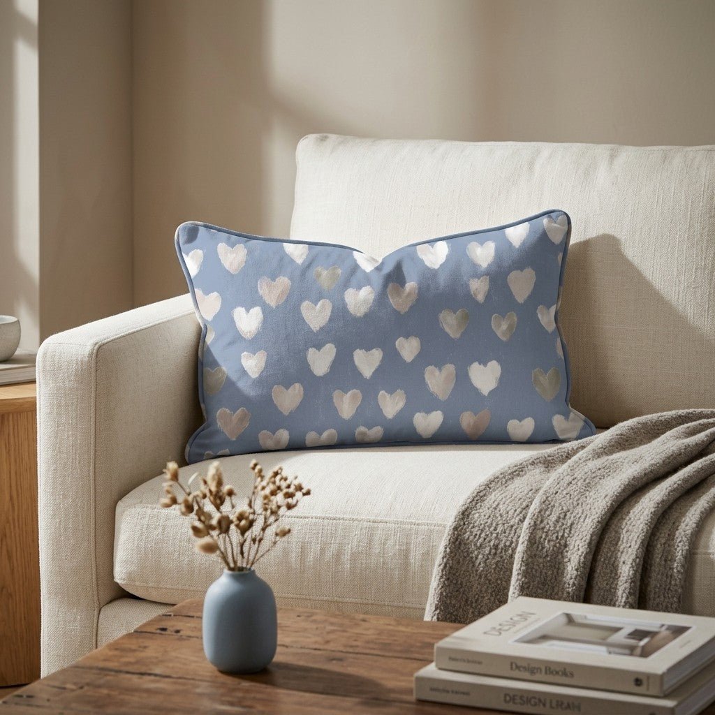 Abby Blue Throw Pillow - Lemon Park
