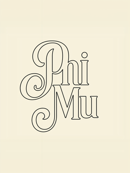 Retro Phi Mu - Art Print