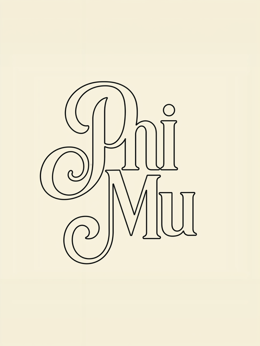 Retro Phi Mu - Art Print