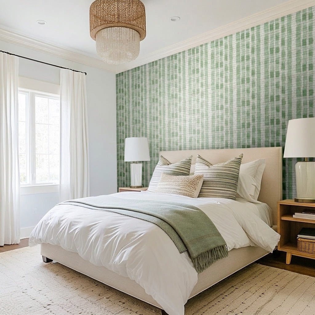 Abigail Faux Grasscloth Wallpaper - Lemon Park