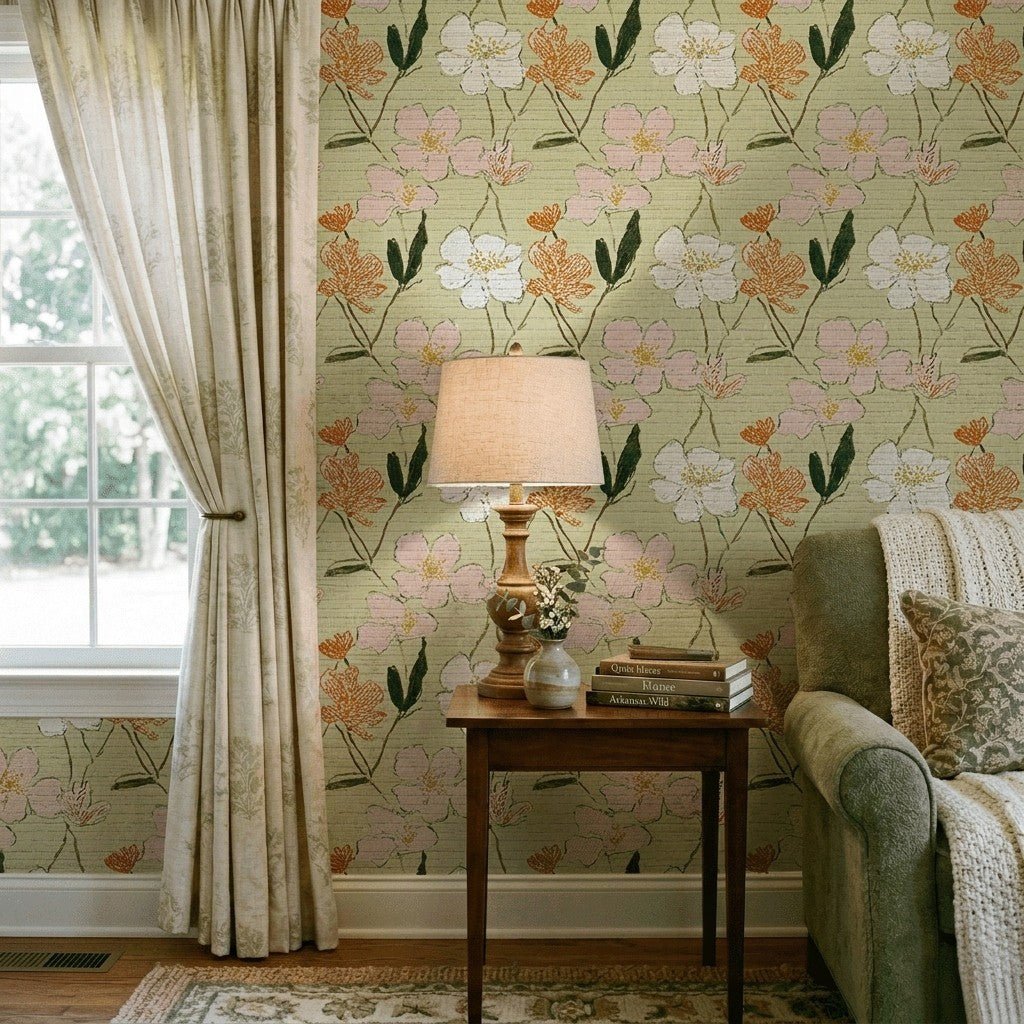 Lavinia Faux Grasscloth Wallpaper