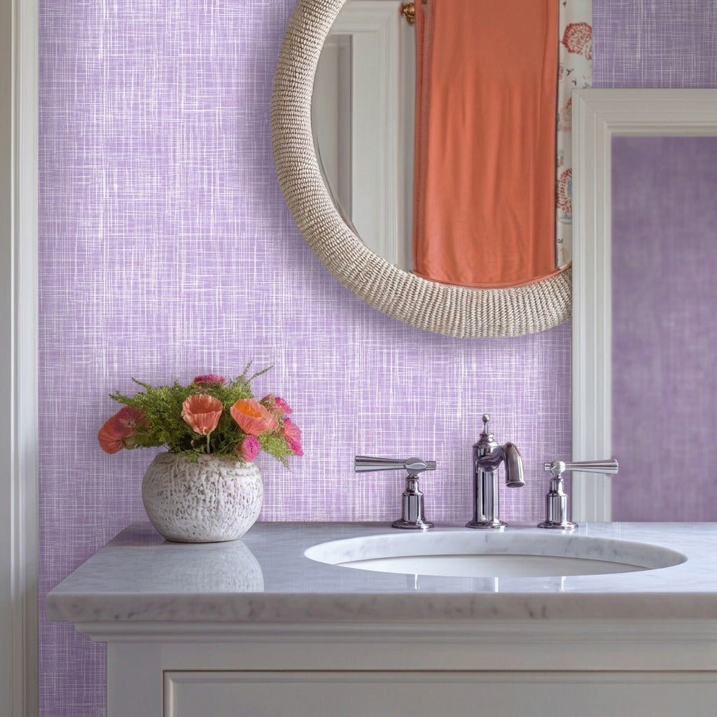 Addison Faux Grasscloth Wallpaper - Lemon Park