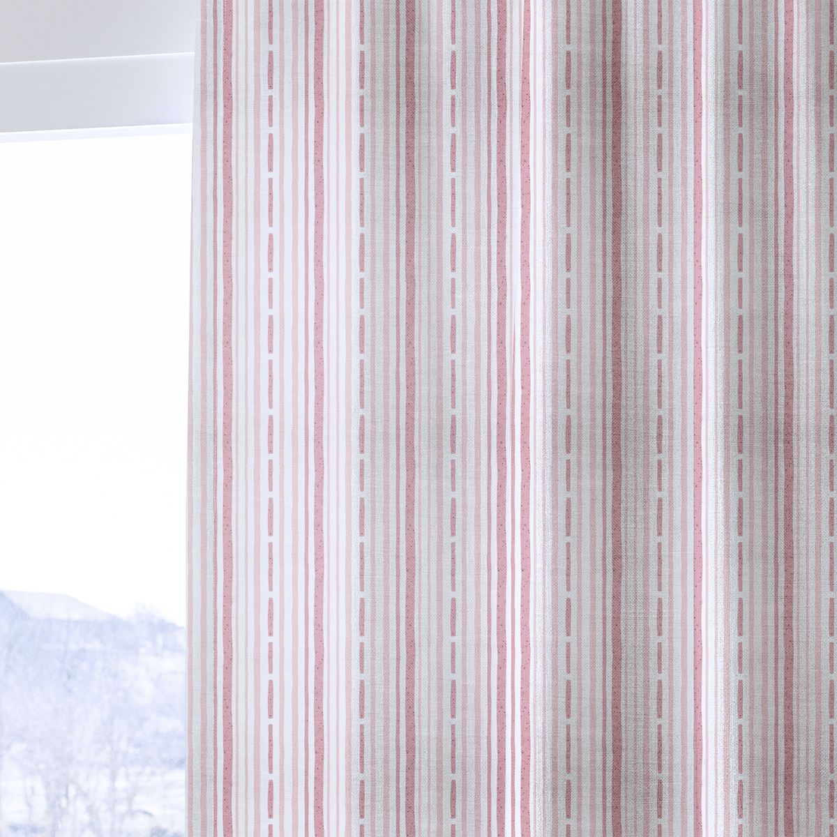 Ainsley Blush Stripes - Drapery - Lemon Park