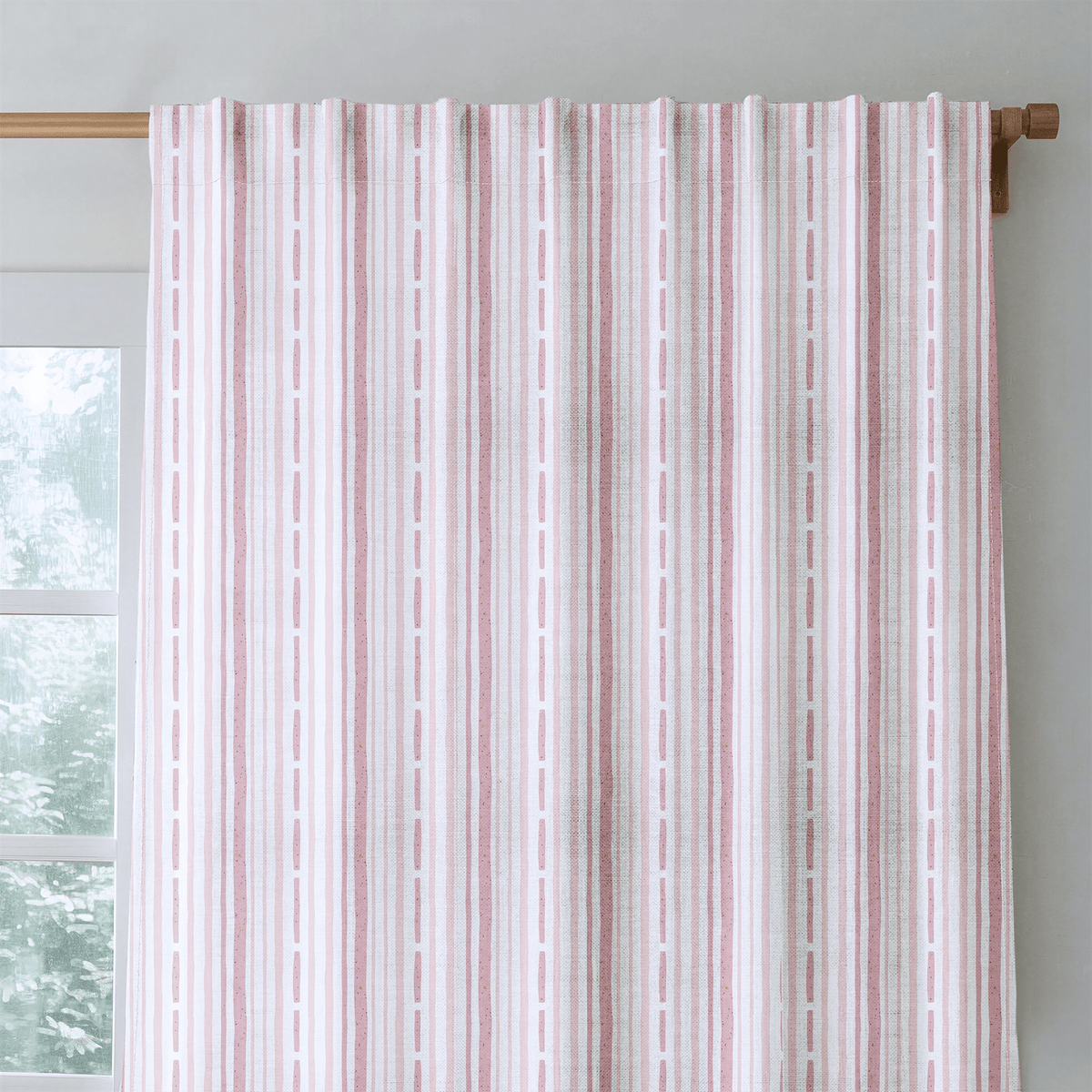 Ainsley Blush Stripes - Drapery - Lemon Park