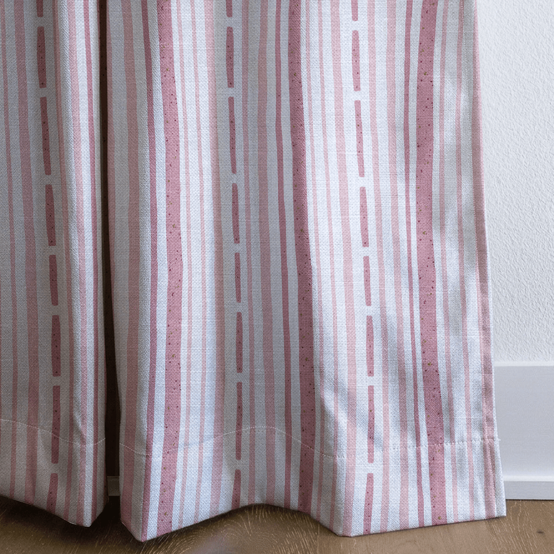 Ainsley Blush Stripes - Drapery - Lemon Park
