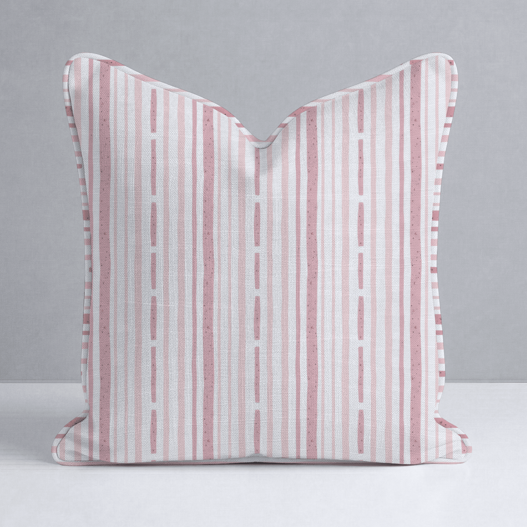 Ainsley Blush Stripes Throw Pillow - Lemon Park