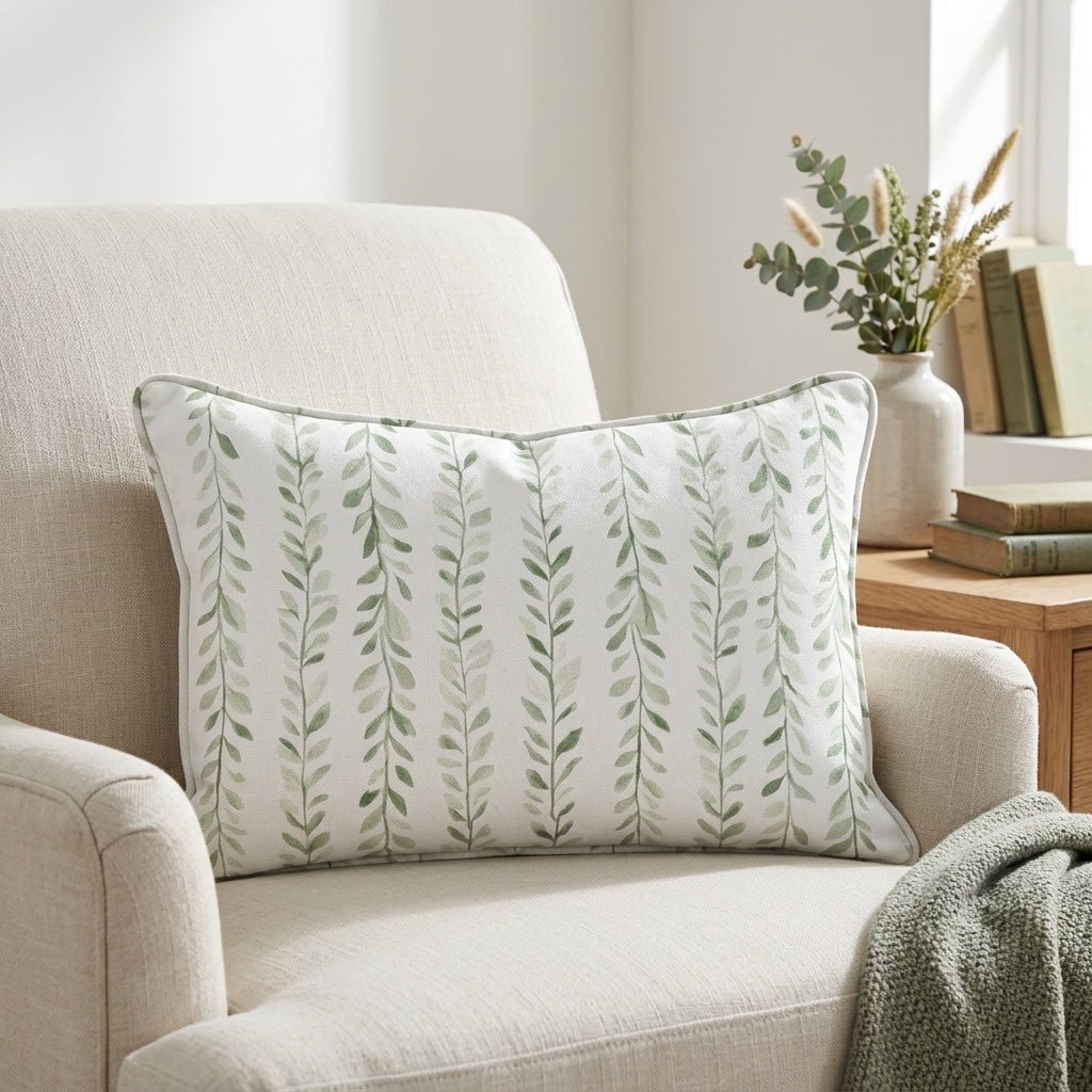 Ainsley Botanical Stripes Throw Pillow - Lemon Park