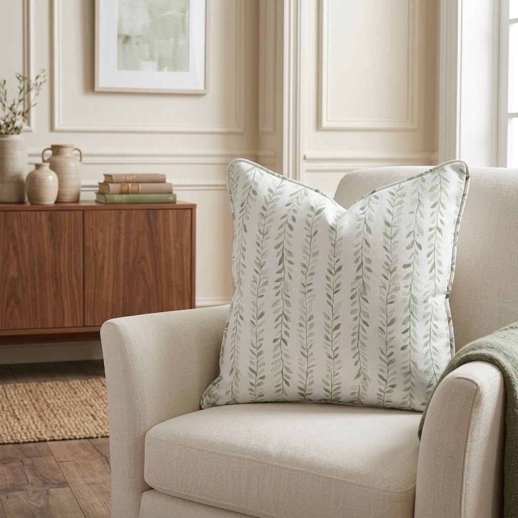 Ainsley Botanical Stripes Throw Pillow - Lemon Park