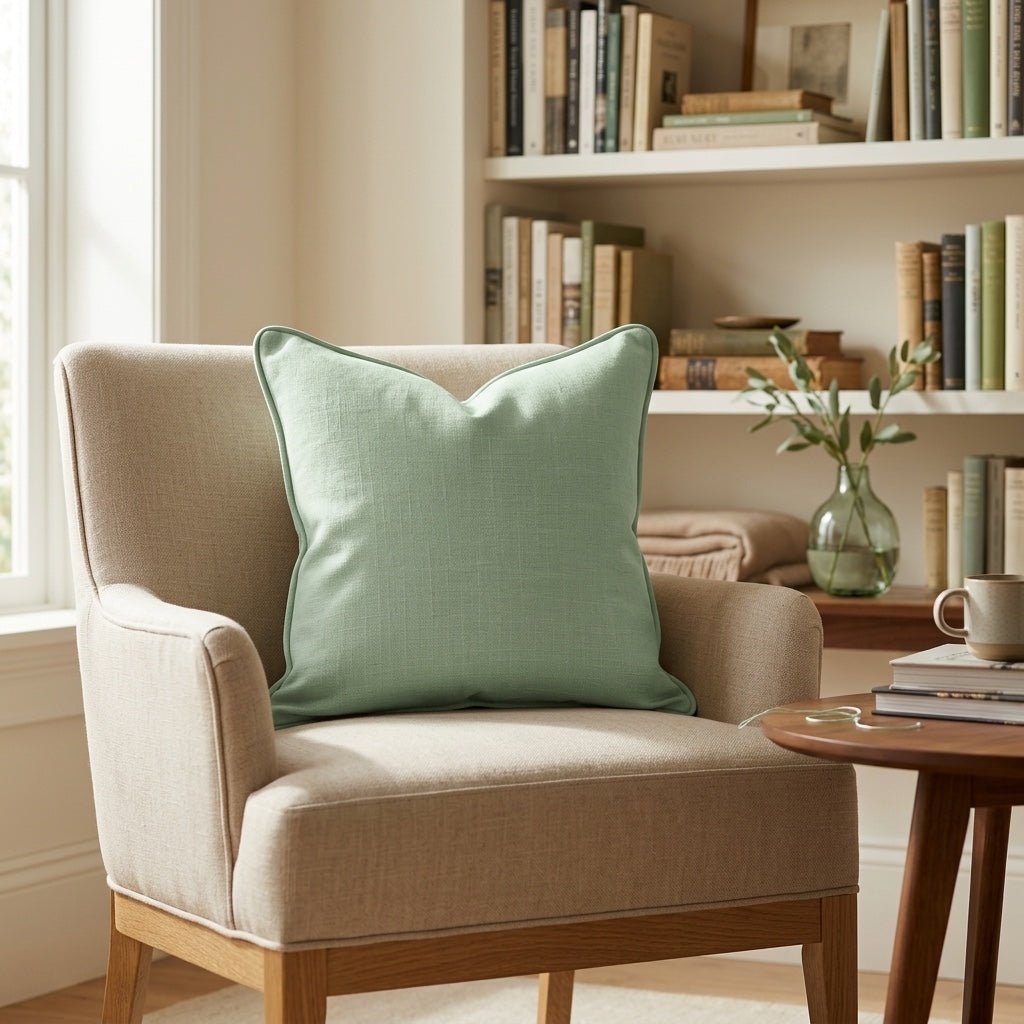 Ainsley Leaf Green Throw Pillow - Lemon Park