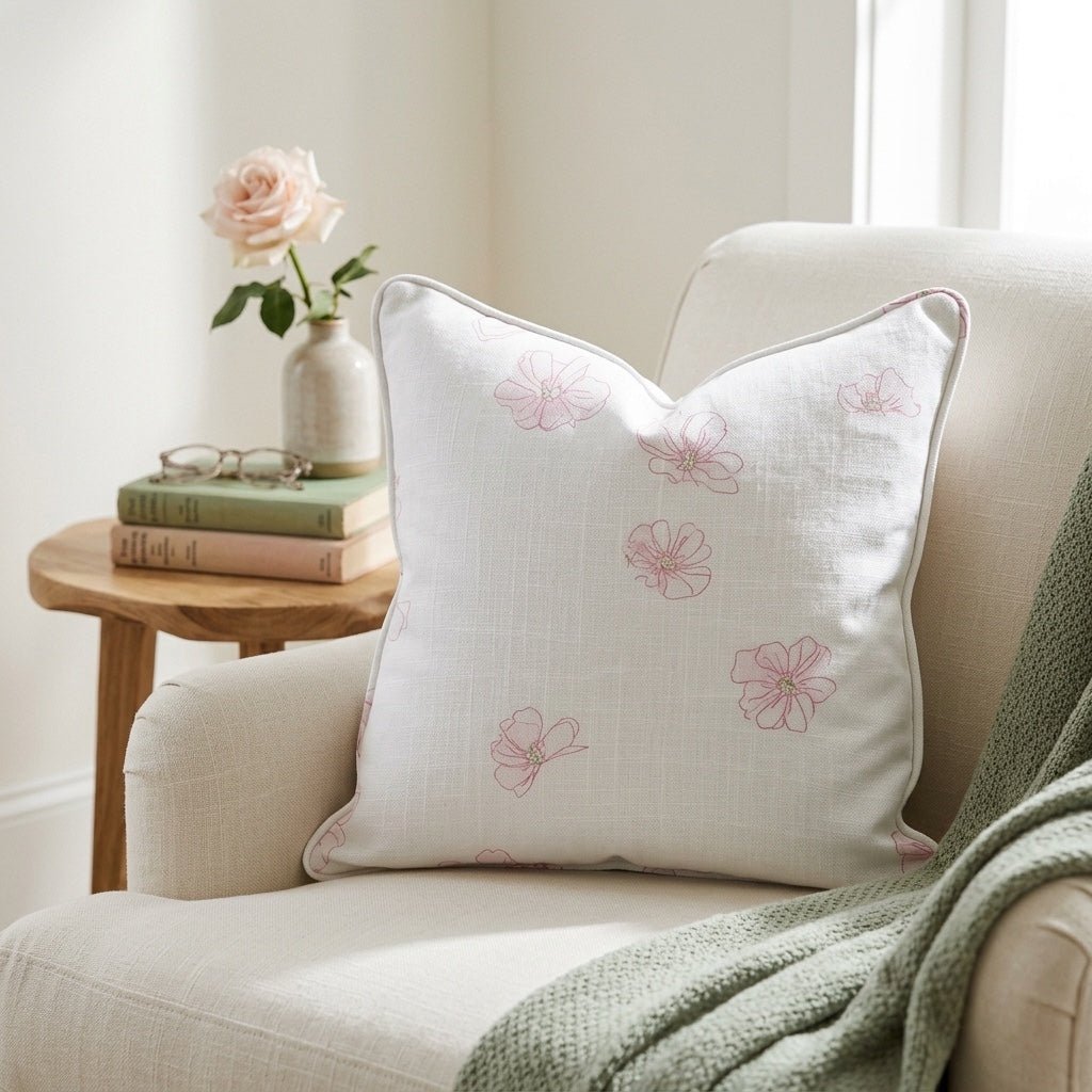 Ainsley Petals Throw Pillow - Lemon Park
