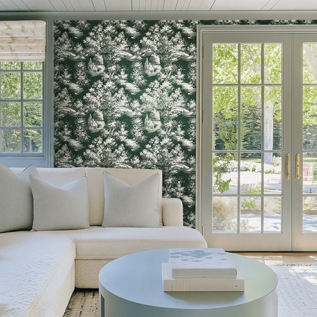 Alexander Faux Grasscloth Wallpaper - Lemon Park