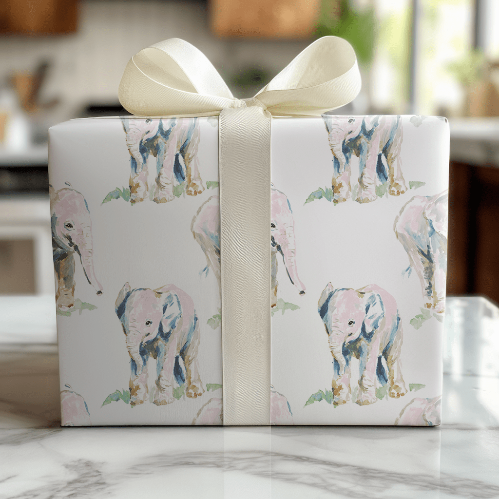 Amy Elephant - Wrapping Paper - Lemon Park