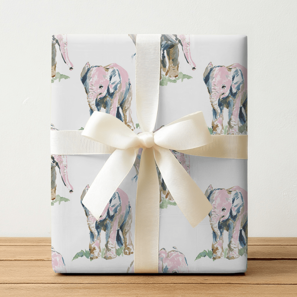 Amy Elephant - Wrapping Paper - Lemon Park