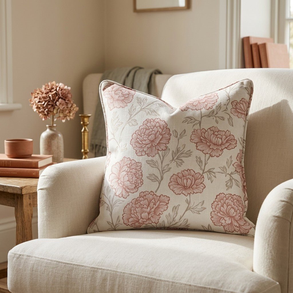 Antique Rose Throw Pillow - Lemon Park