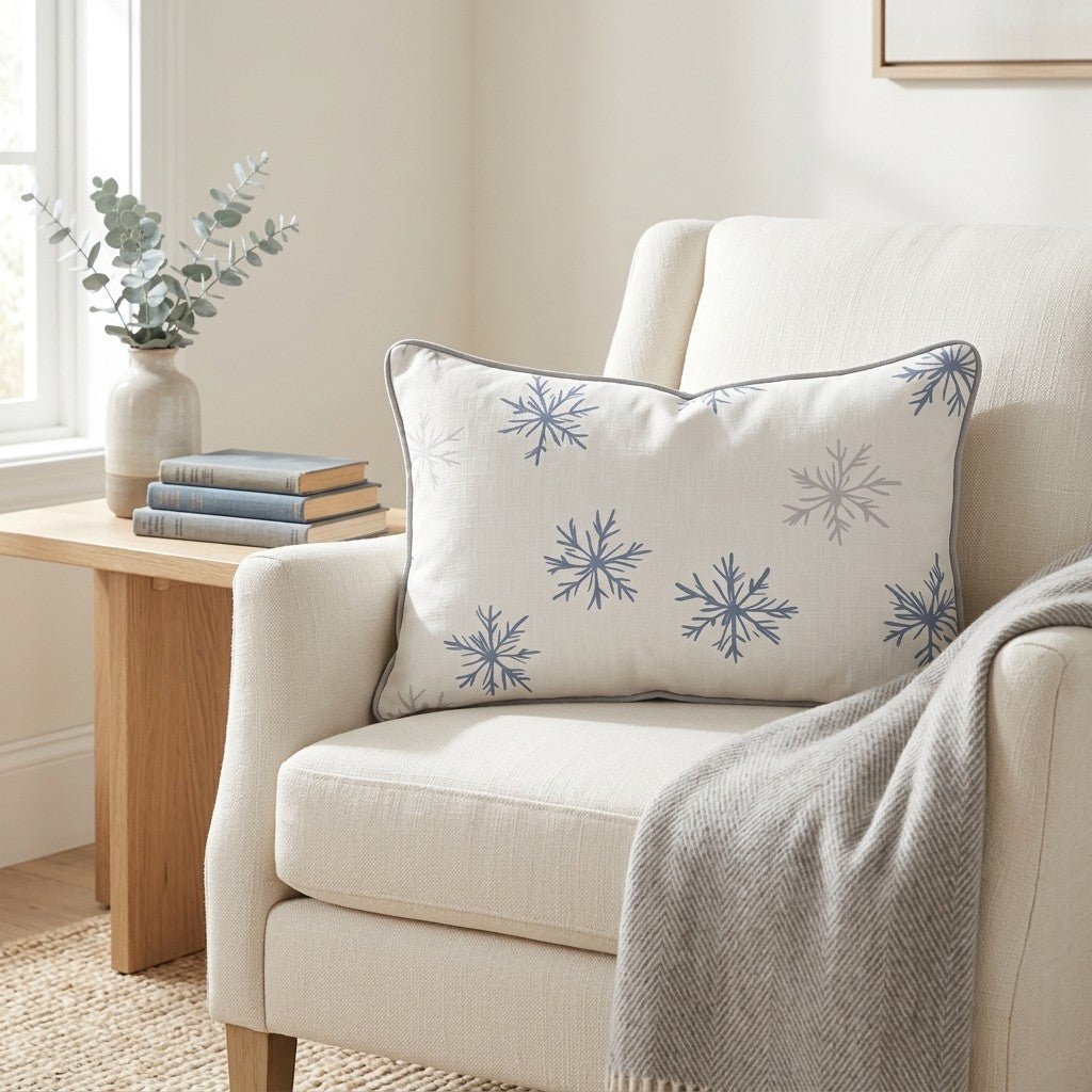 Arctic Bloom Throw Pillow - Lemon Park
