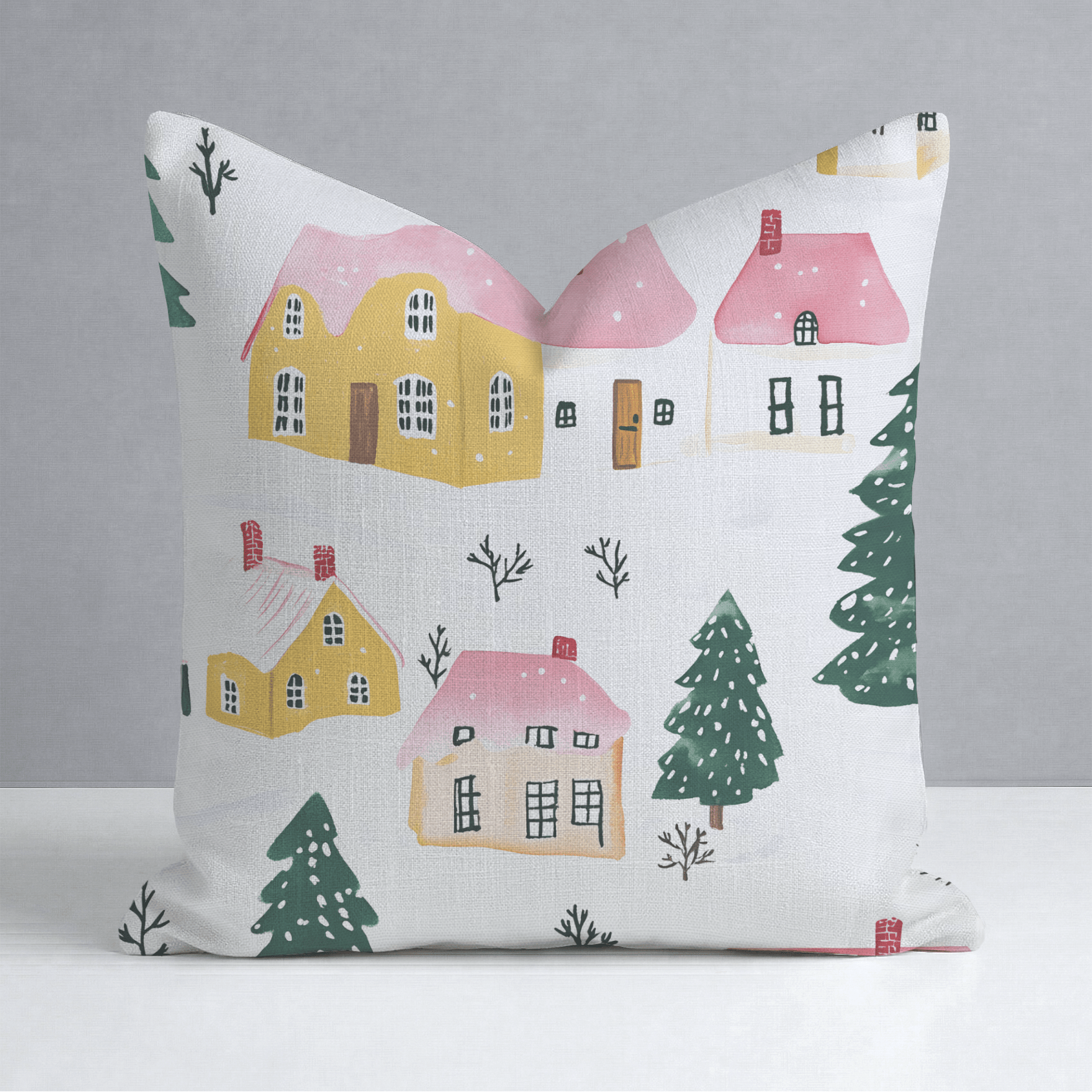 Aspen Village Throw Pillow - Lemon Park