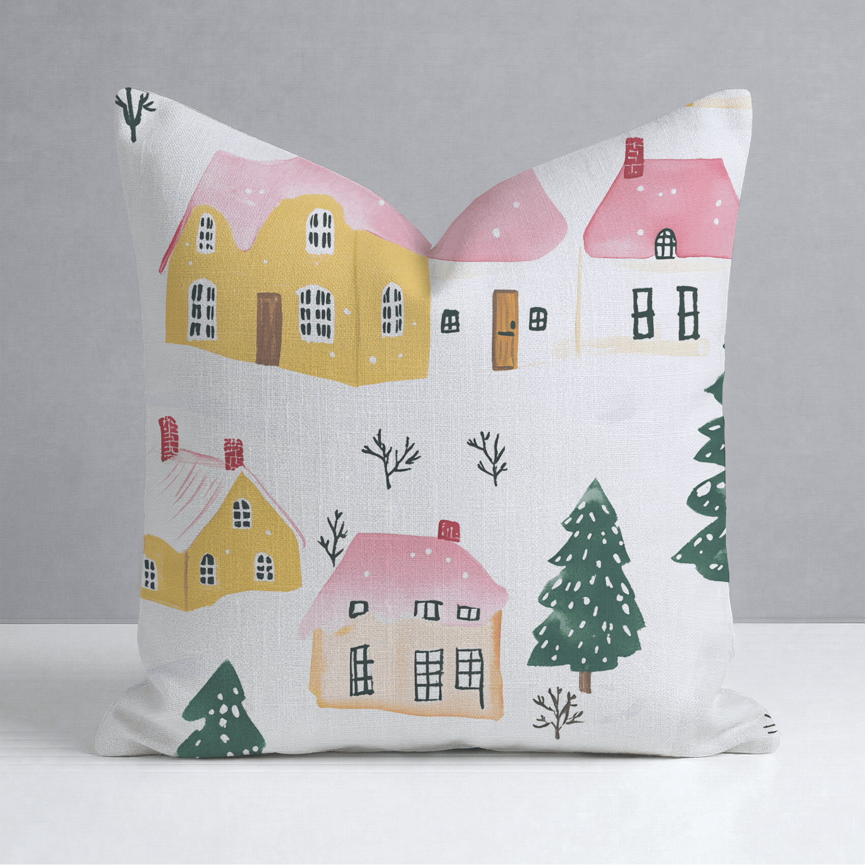 Aspen Village Throw Pillow - Lemon Park