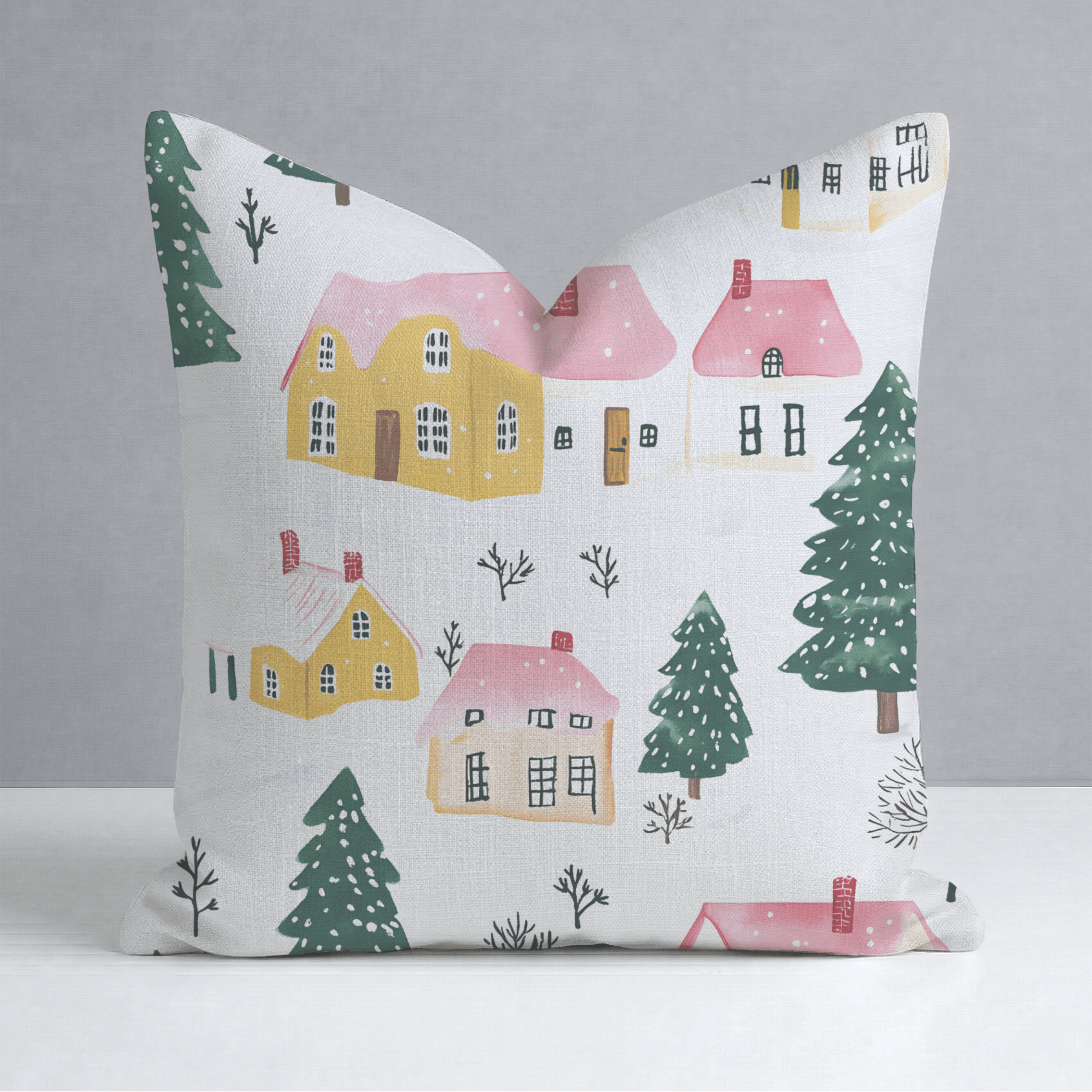 Aspen Village Throw Pillow - Lemon Park