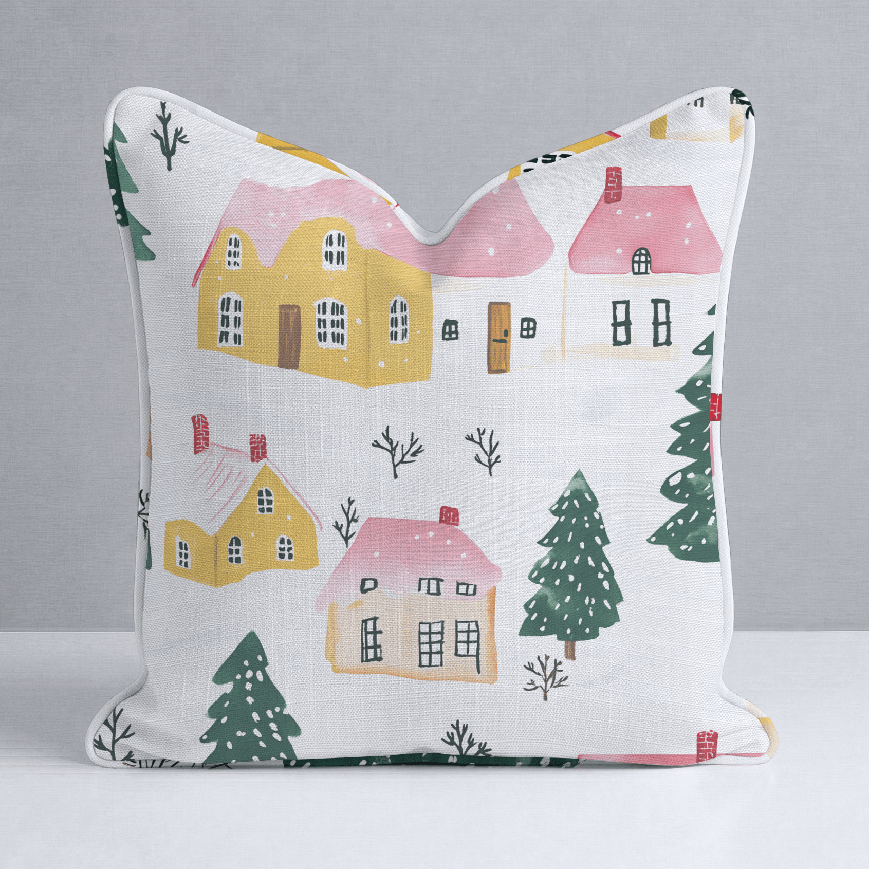Aspen Village Throw Pillow - Lemon Park