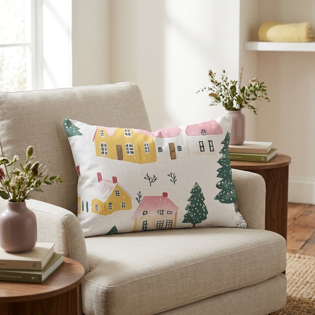 Aspen Village Throw Pillow - Lemon Park
