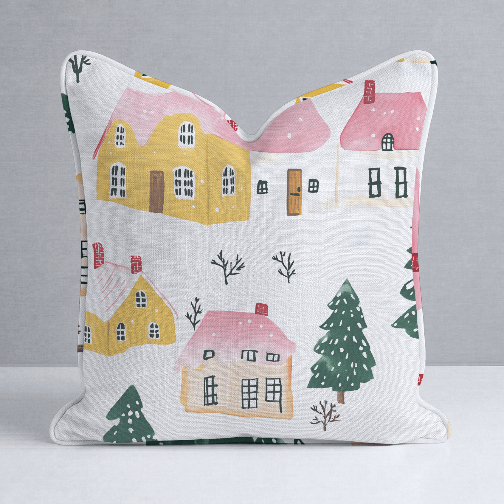 Aspen Village Throw Pillow - Lemon Park