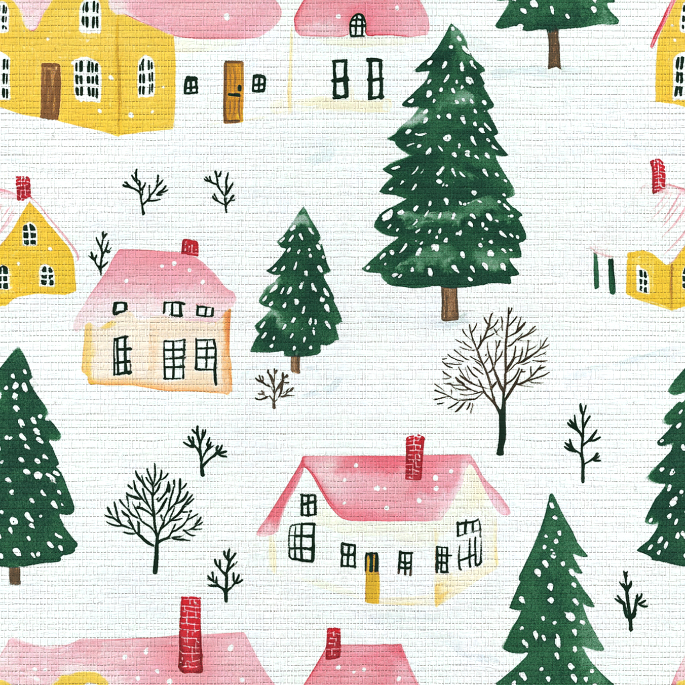 Aspen Village Faux Grasscloth Wallpaper