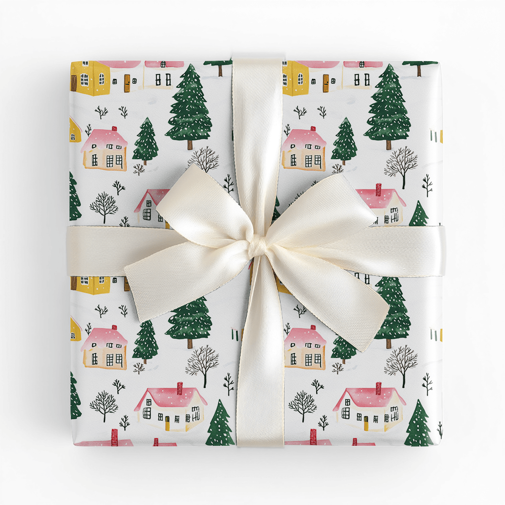 Aspen Village - Wrapping Paper - Lemon Park