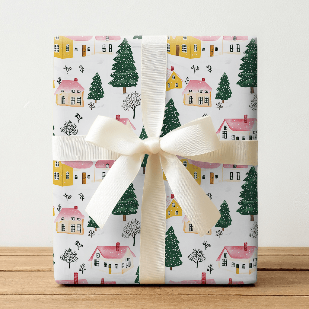 Aspen Village - Wrapping Paper - Lemon Park