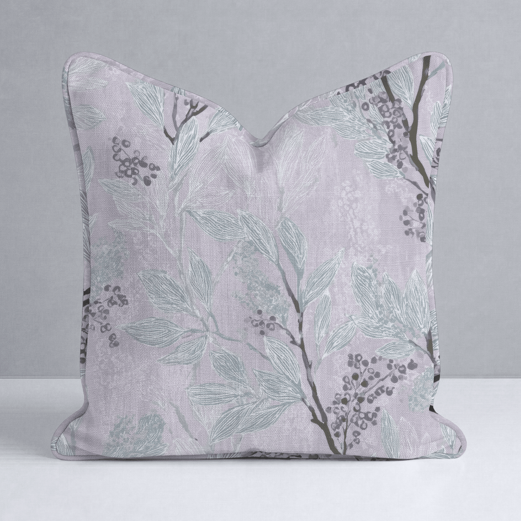 Aster Branches Throw Pillow - Lemon Park