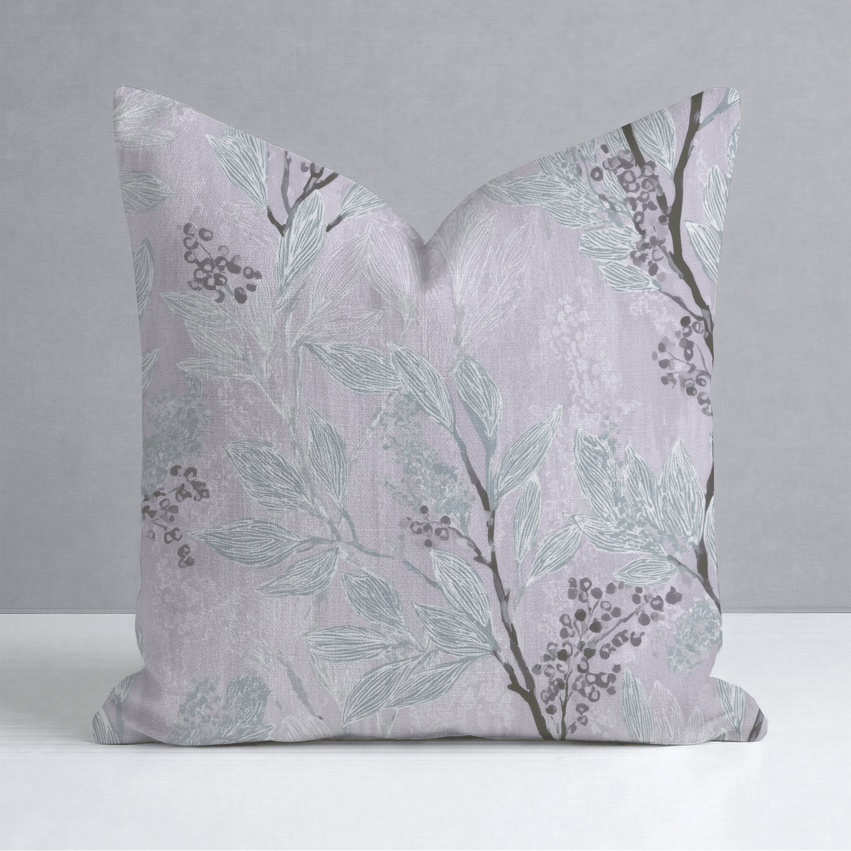 Aster Branches Throw Pillow - Lemon Park