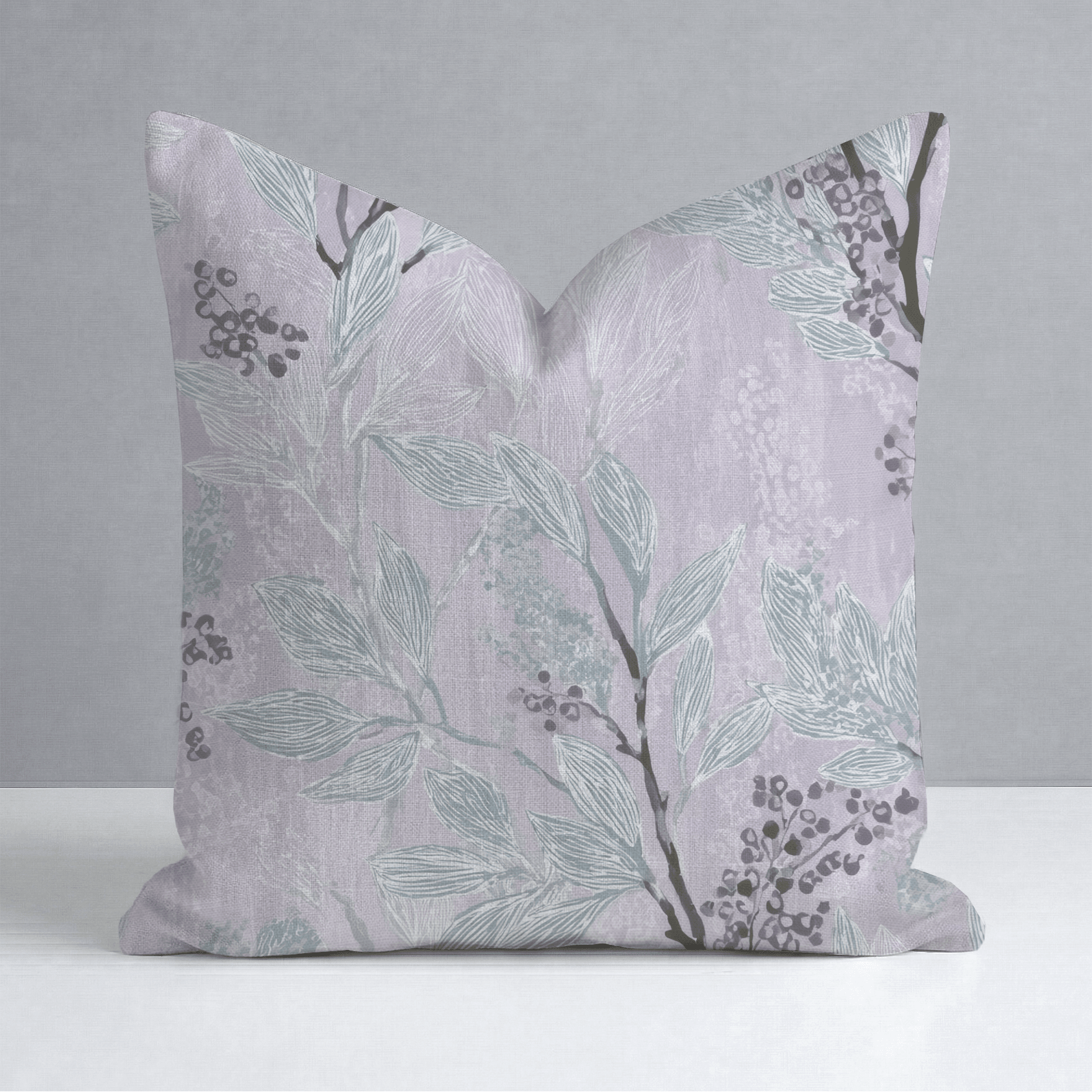 Aster Branches Throw Pillow - Lemon Park