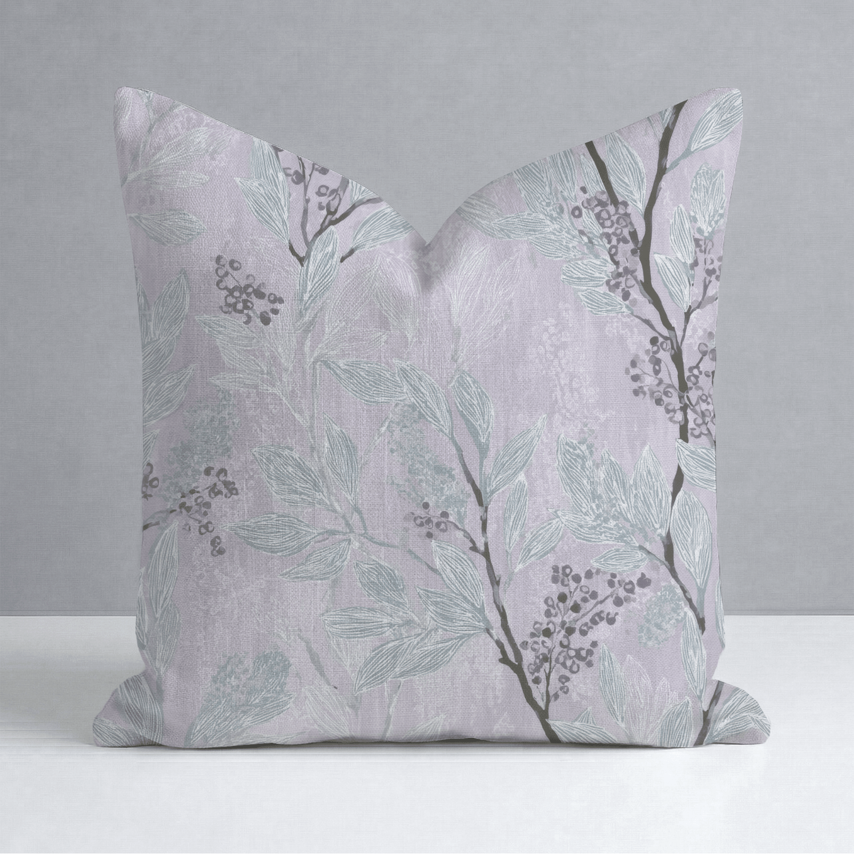 Aster Branches Throw Pillow - Lemon Park