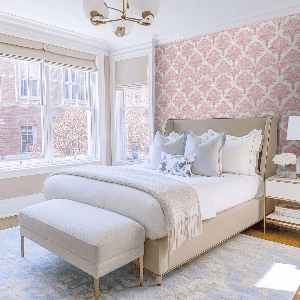 Atlas Faux Grasscloth Wallpaper - Lemon Park