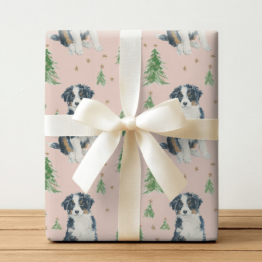Aussie Puppy Christmas - Wrapping Paper - Lemon Park