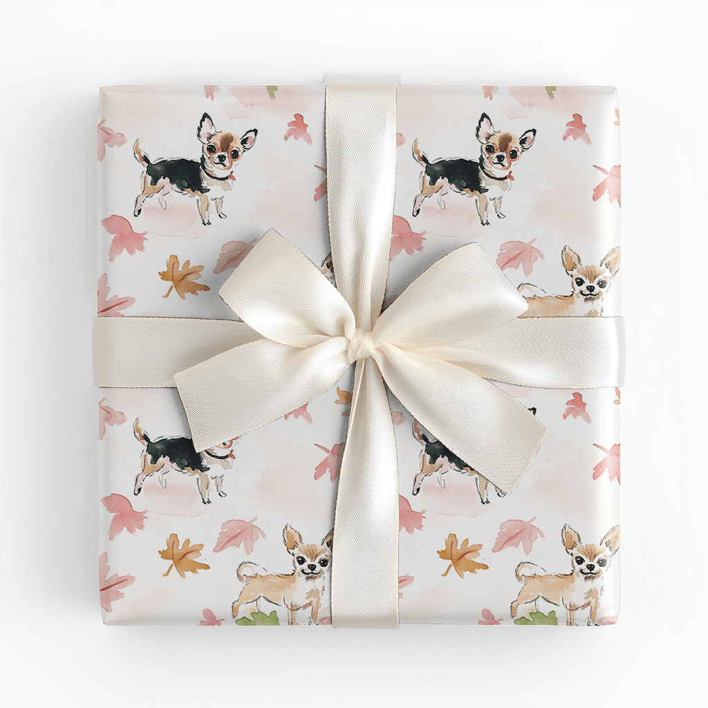 Autumn Chihuahuas - Wrapping Paper - Lemon Park
