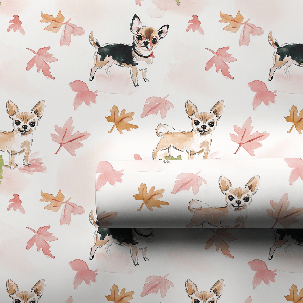 Autumn Chihuahuas - Wrapping Paper - Lemon Park