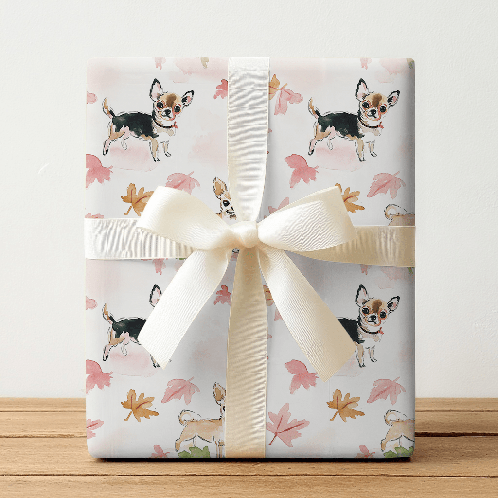 Autumn Chihuahuas - Wrapping Paper - Lemon Park