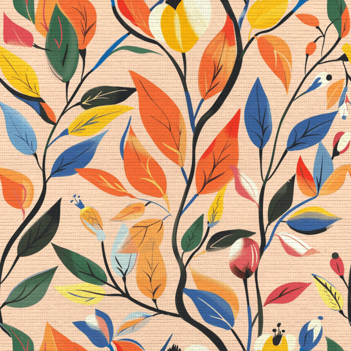 Autumn Whisper Faux Grasscloth Wallpaper - Lemon Park