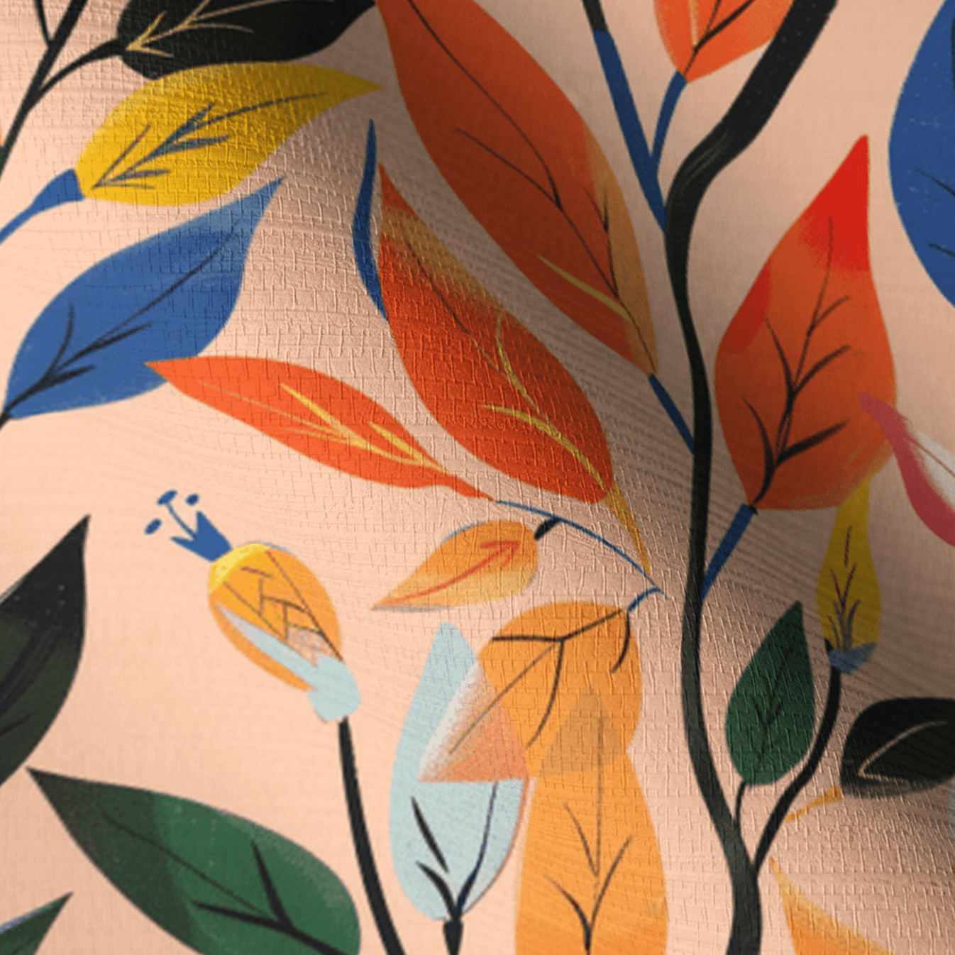 Autumn Whisper Faux Grasscloth Wallpaper - Lemon Park