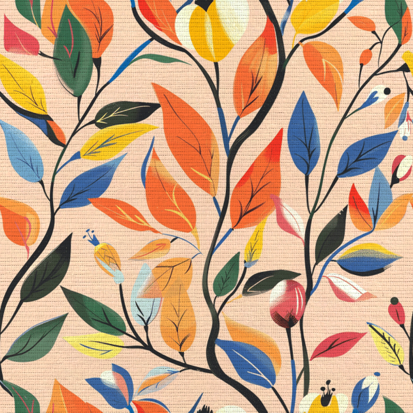 Autumn Whisper Faux Grasscloth Wallpaper