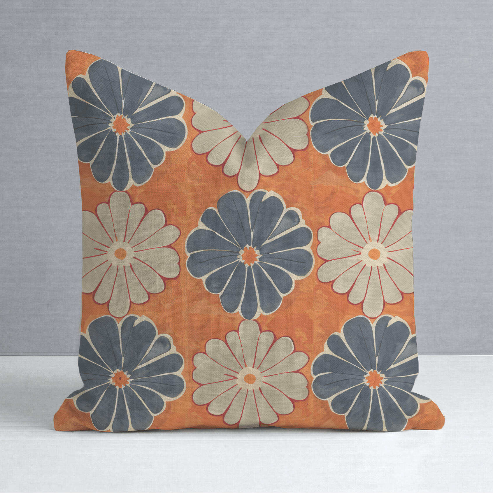 Autumn Zinnia Throw Pillow - Lemon Park