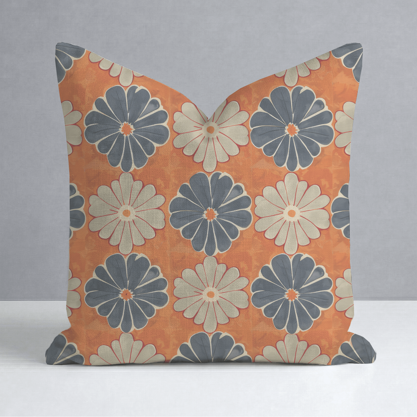 Autumn Zinnia Throw Pillow - Lemon Park