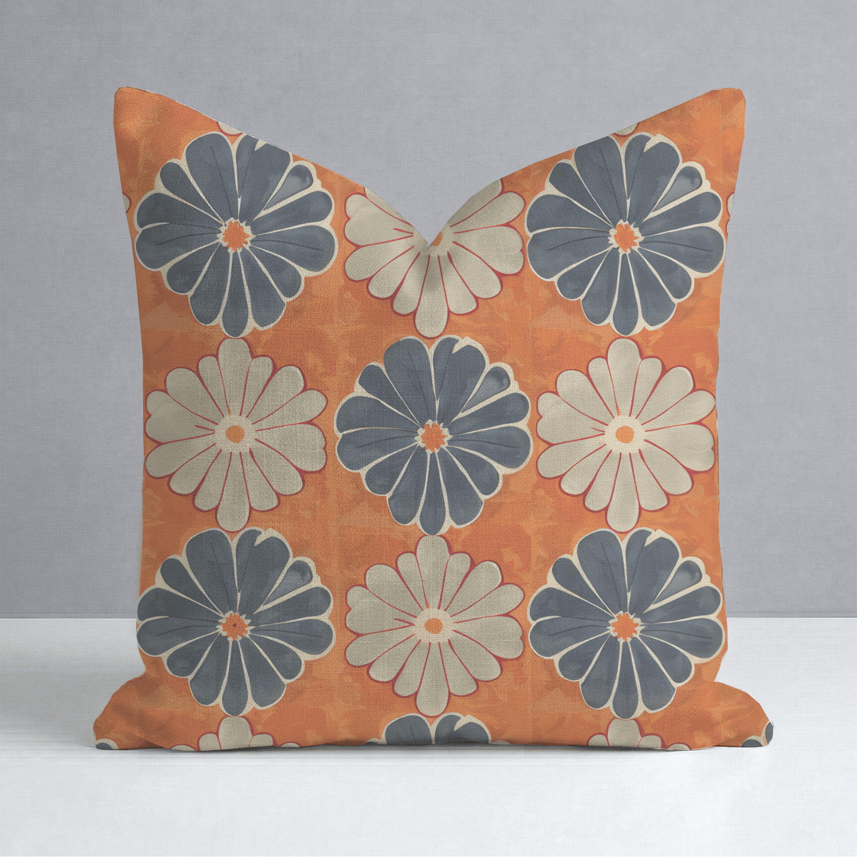 Autumn Zinnia Throw Pillow - Lemon Park