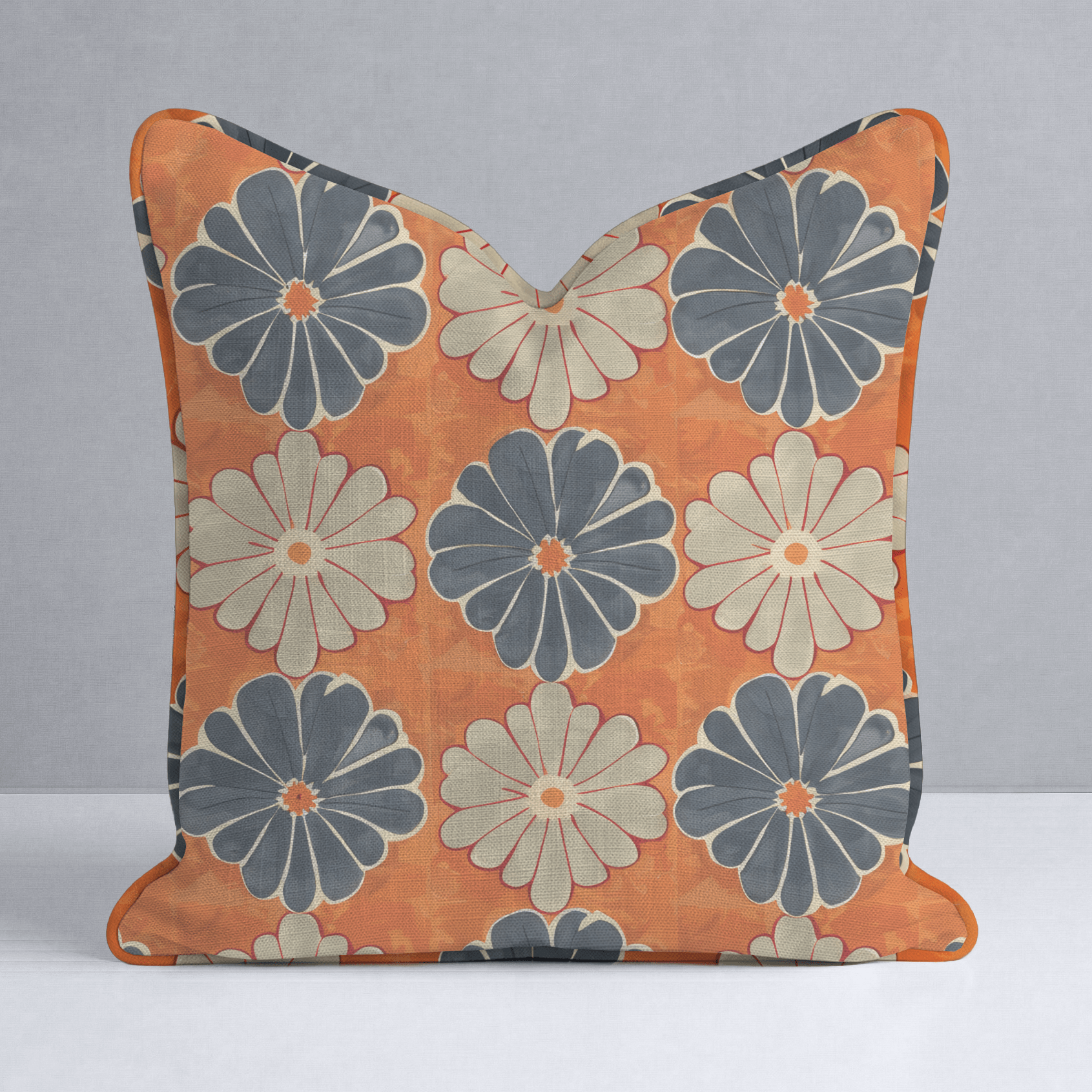 Autumn Zinnia Throw Pillow - Lemon Park