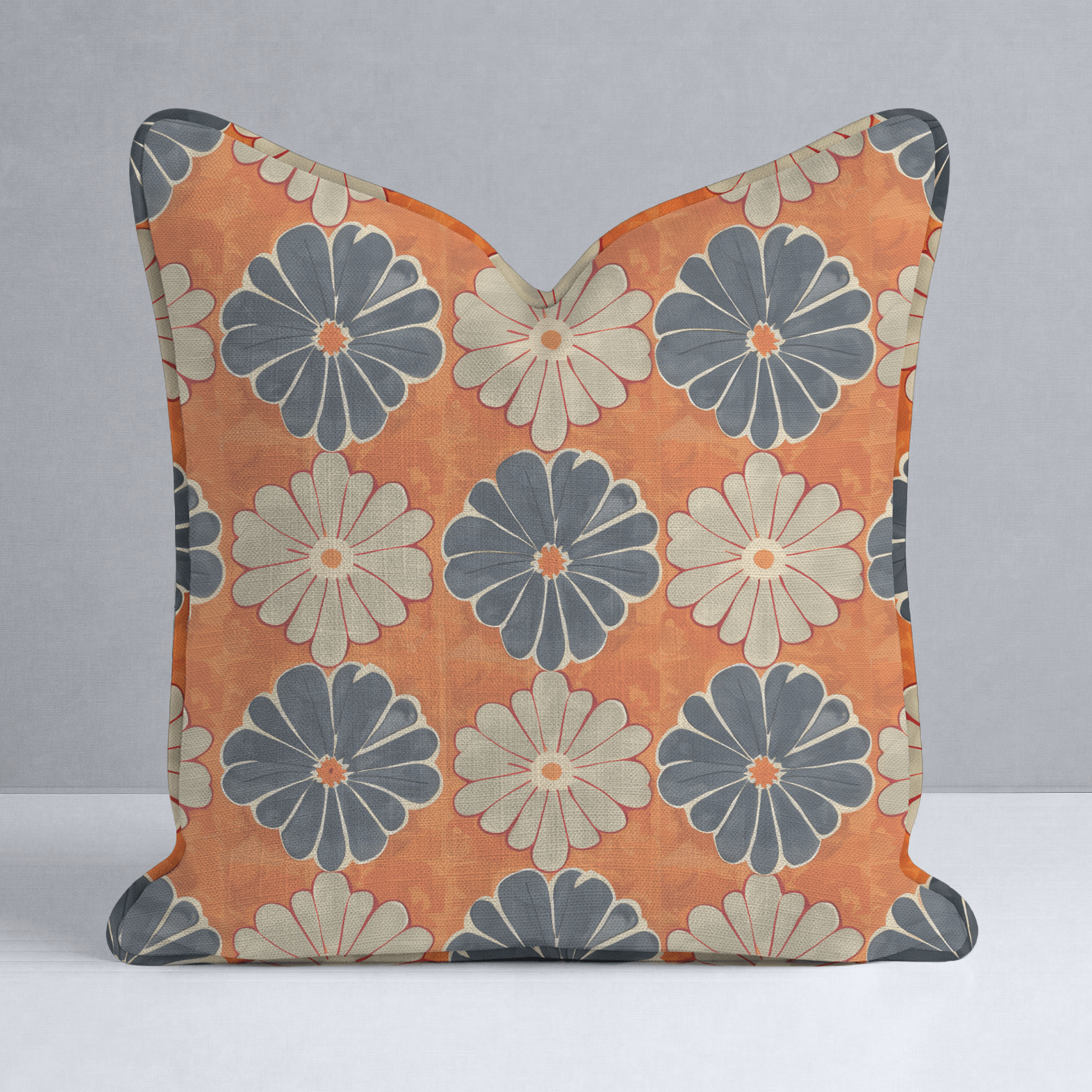 Autumn Zinnia Throw Pillow - Lemon Park
