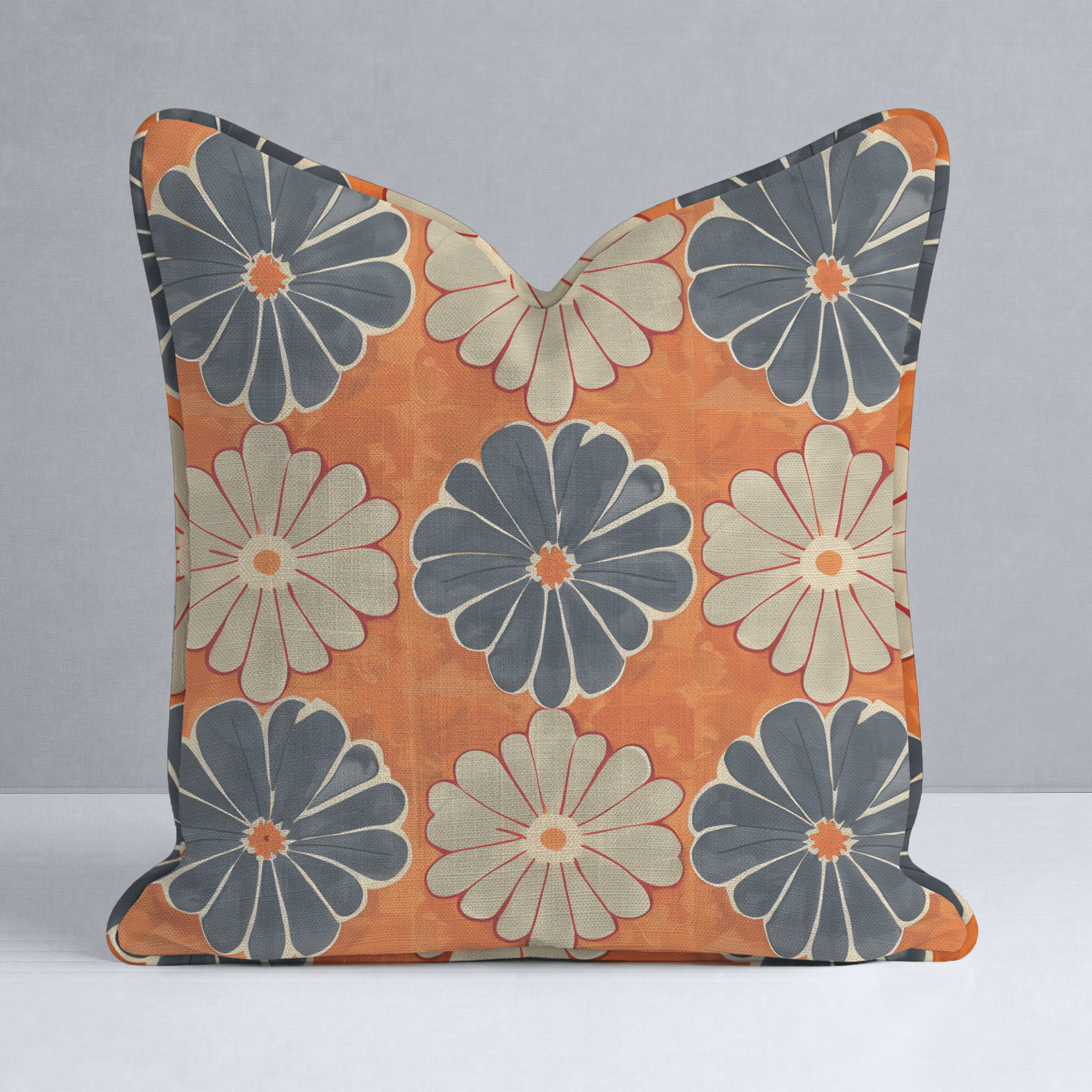 Autumn Zinnia Throw Pillow - Lemon Park