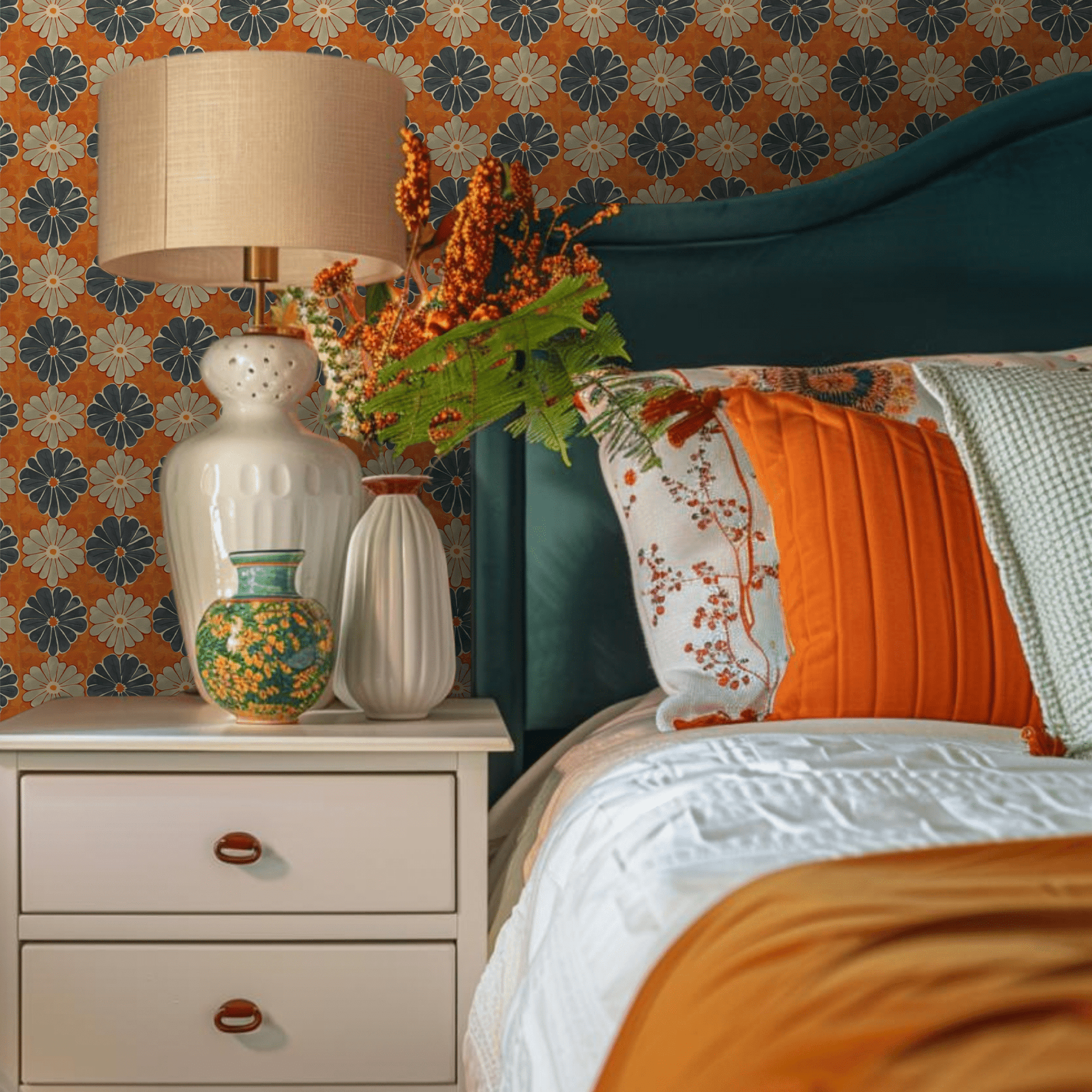 Autumn Zinnia Wallpaper - Lemon Park