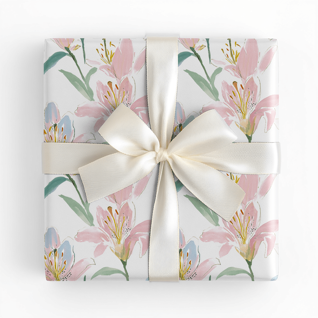Ava Lilies - Wrapping Paper - Lemon Park